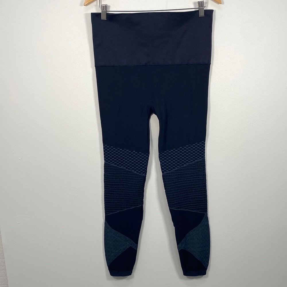 Spanx Look at Me Now Seamless Moto Leggings Indigo Sky Blue